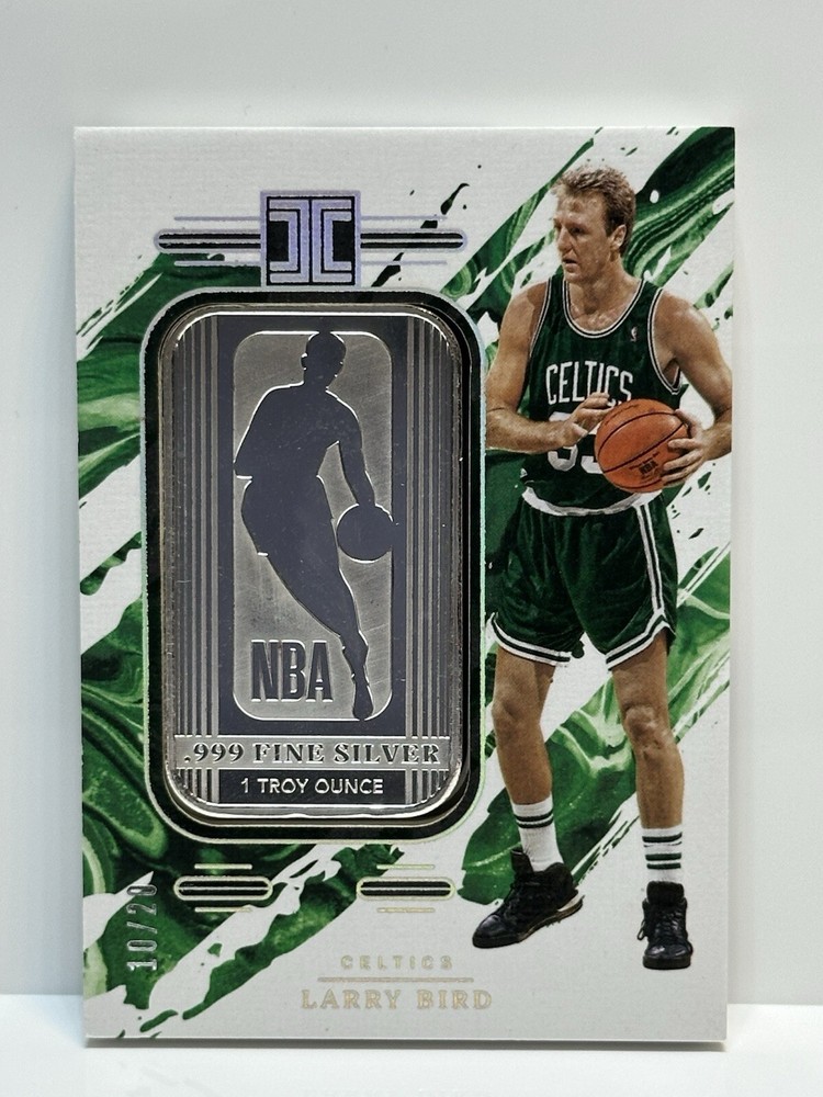 2023 24 Impeccable Larry Bird .999 Fine Silver Bar 1 Once 10/20 Pristine!