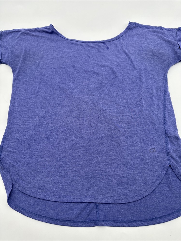 Gap Fit T-Shirt Women Small Purple Solid Round Neck ..#16653