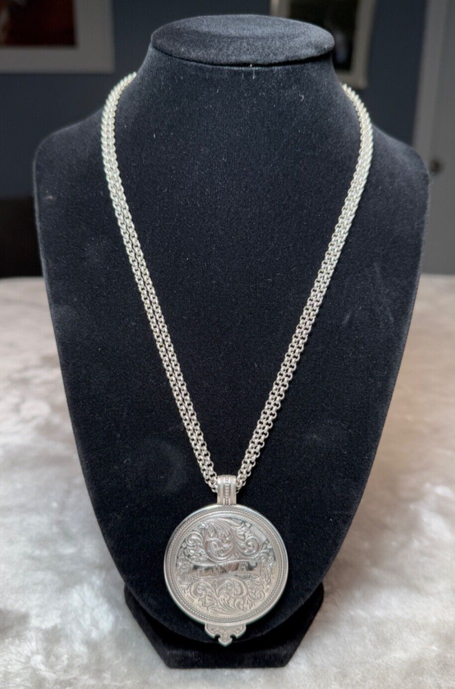 Brighton Essex Convertible Reversible Medallion Necklace Love Victorian NEW