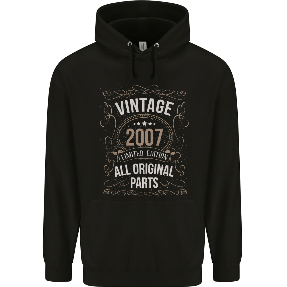 18th Birthday Limited Edition 2007 Mens 80% Cotton Hoodie