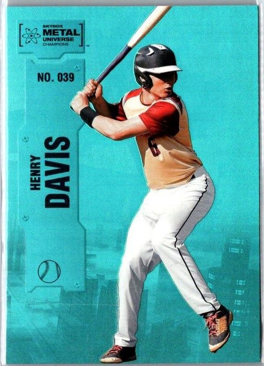 2022 Skybox Metal Universe HENRY DAVIS #39 Aqua SP Parallel Pirates