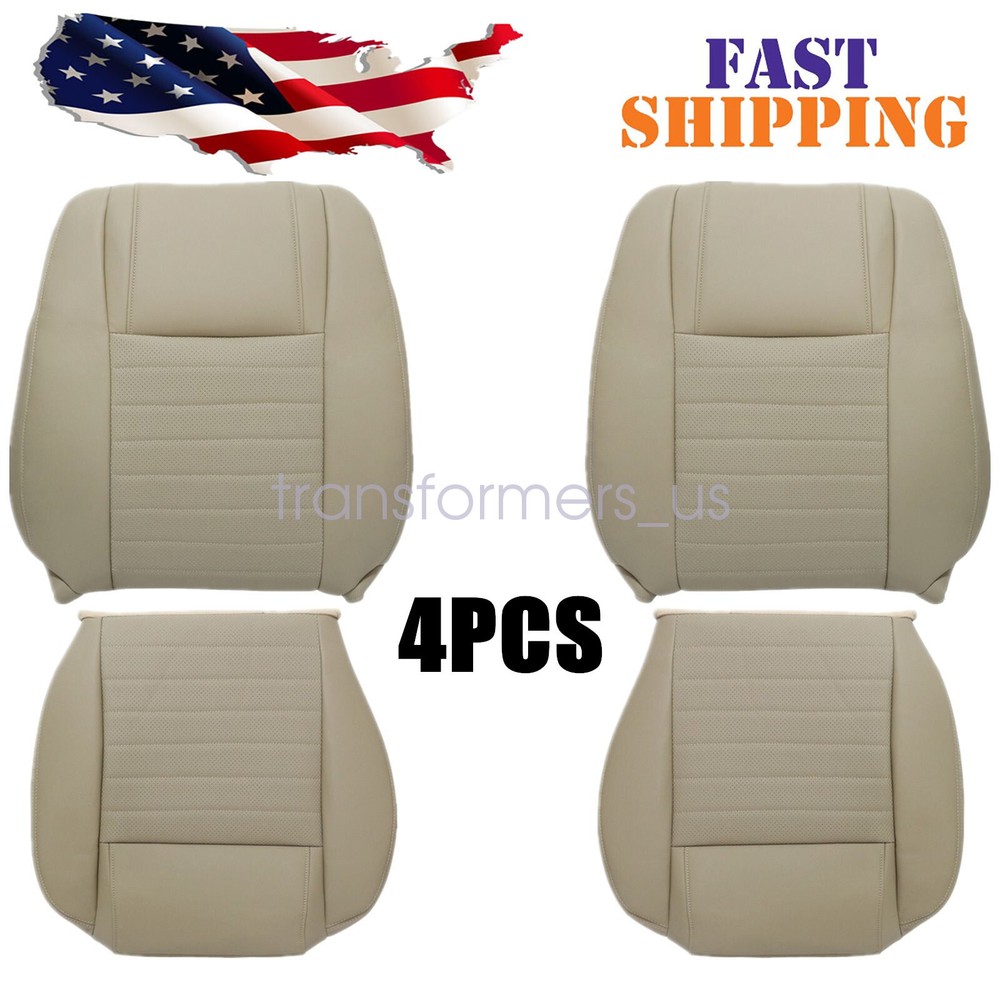 For 2005-2009 Ford Mustang GT V8 Driver & Passenger Bottom & Top Seat Cover Tan