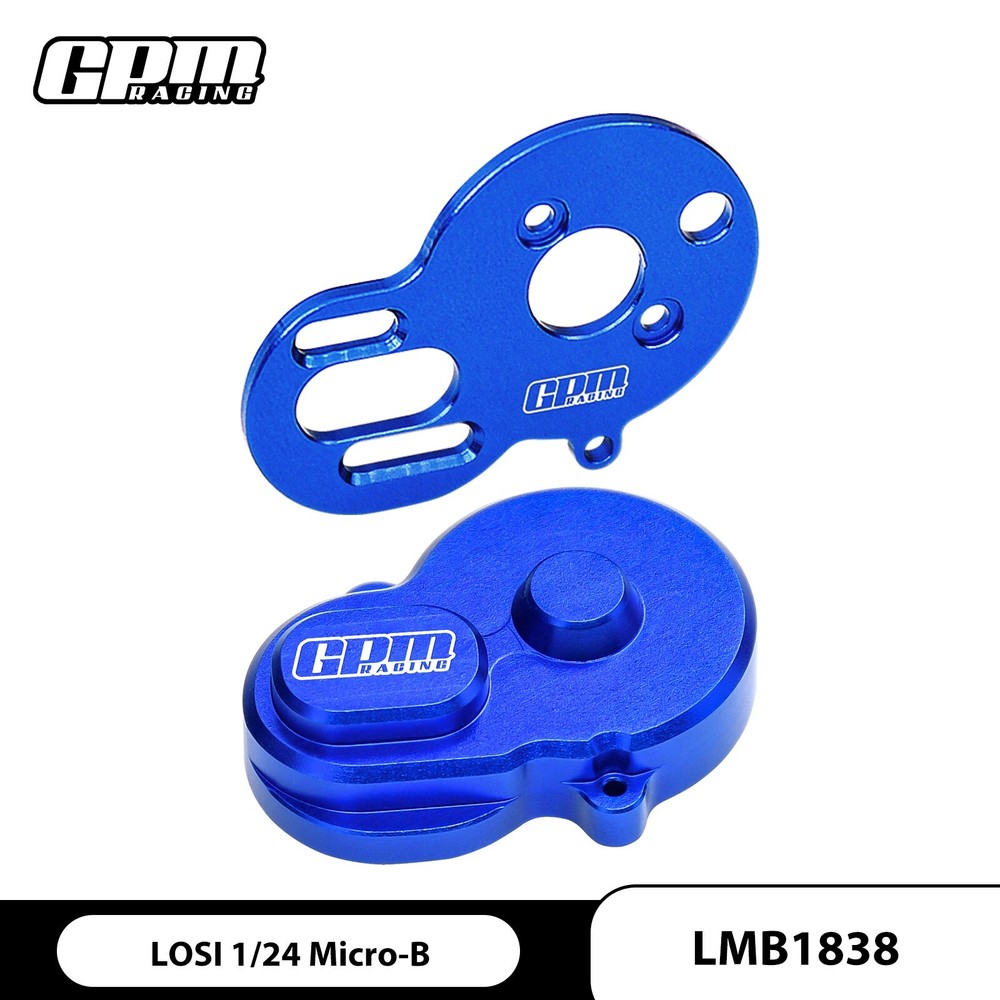 GPM 7075 Alloy Motor Plate & Rear Main Gear Cover For LOSI 1/24 Micro-B