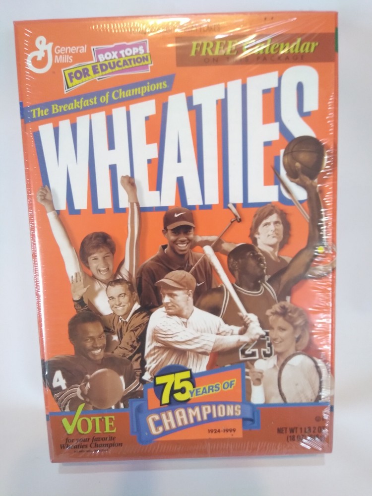 Wheaties 75 Years of Champions ballot box Calendar Michael Jordan, Payton