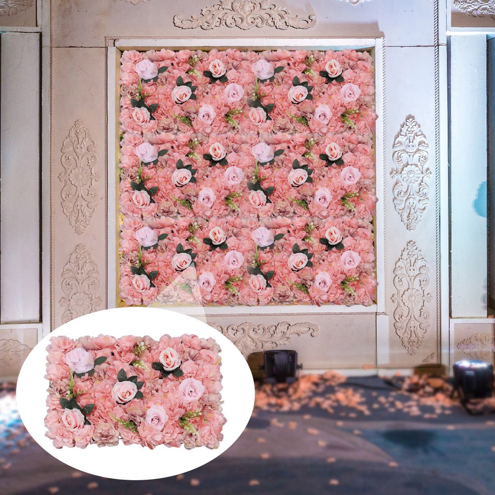 12 Pcs Flower Wall Panel, Artificial Flower Backdrop, Flower Panels for Backdrop