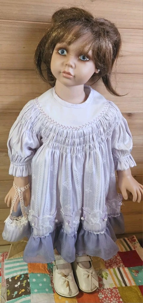 Vintage 22 Inch Mindy Vinyl Doll in Original Smocked Dress RARE Tuss Cracker Barrel