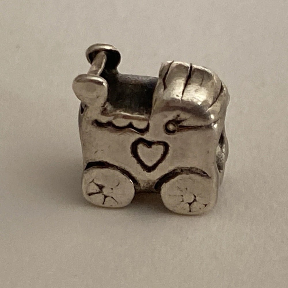 Sterling Silver Pandora ALE Baby Buggy Charm Bracelet Bead Hope