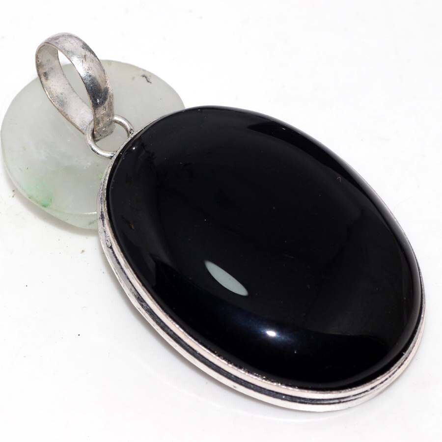Black Onyx 925 Silver Plated Gemstone Pendant Jewelry Valentine Gift 2.3