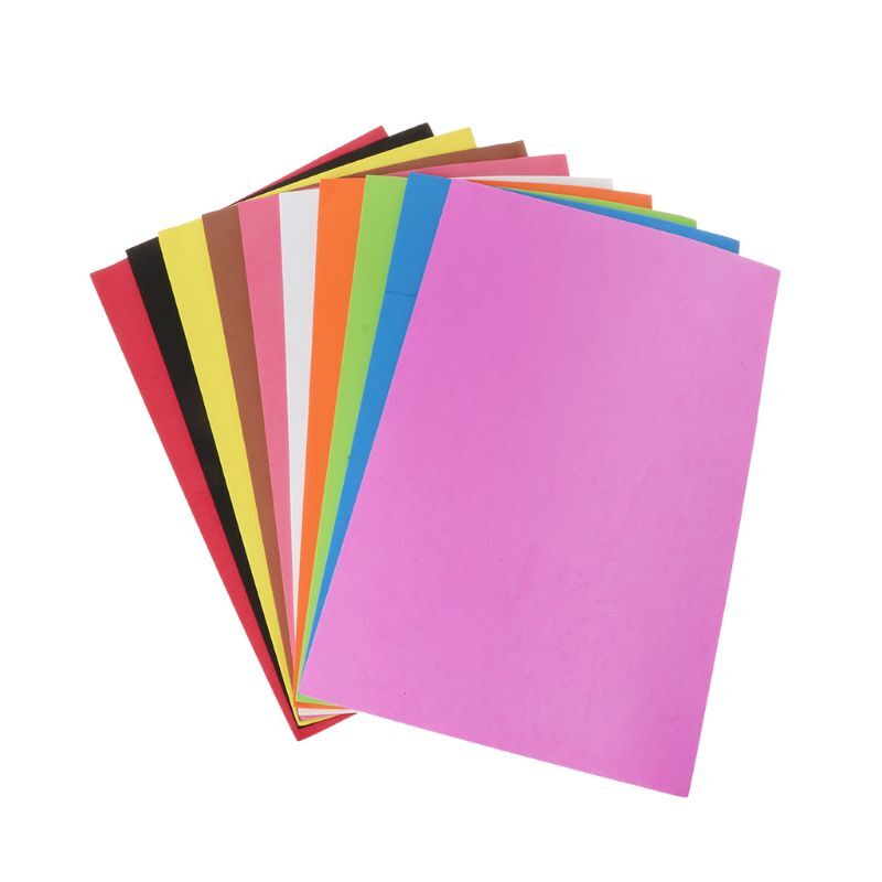 10 Pieces/Set Foam Handicraft Sheets Colorful Crafting Sponge Paper Craft Paper