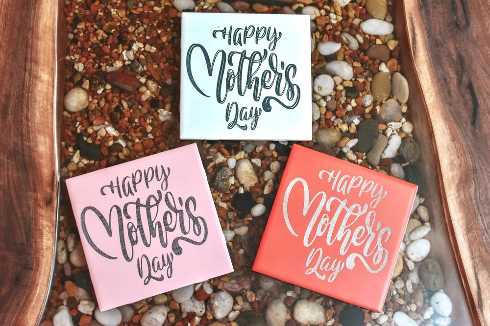 Mothers Day, Custom Engraved, Trivet Ceramic, Hot Plate. 6x6, Birthday, Christma-image