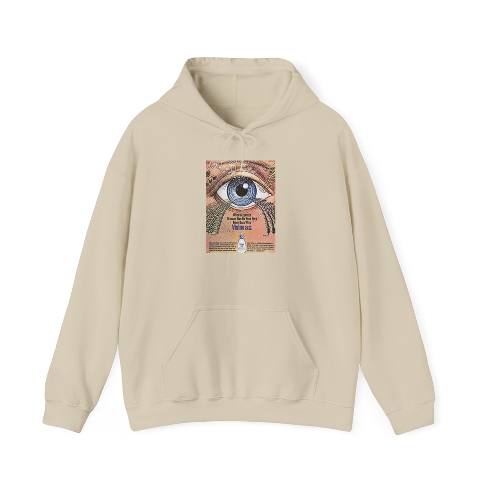 Visine Retro Ad Art Graphic Print Crewneck Unisex Heavy Blend™ Hooded Sweatshirt