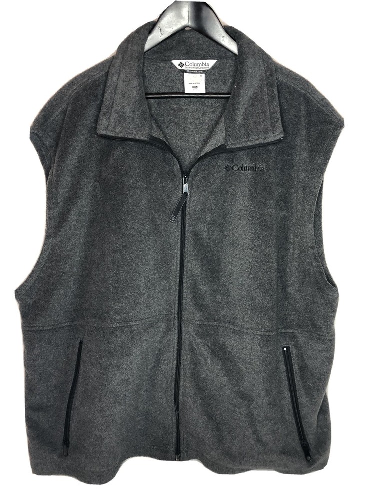Columbia Men's 2XL Gray Fleece Vest - Style 11971A