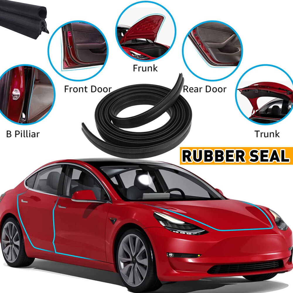 1/2Set Seal Rubber Shape U Slim Protector Weather Stripping Edge Waterproof 10ft