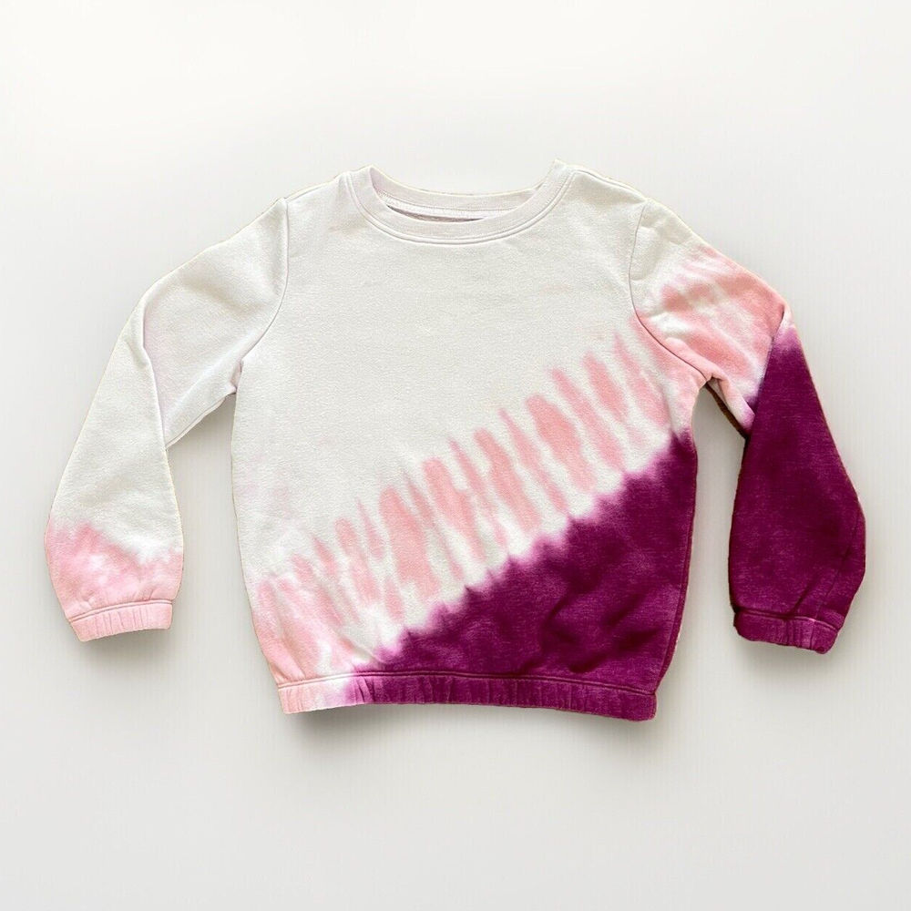 Gap Kids Girls Size S (6-7) Comfortable Soft Dip Dye Pullover Crew Sweatshirt