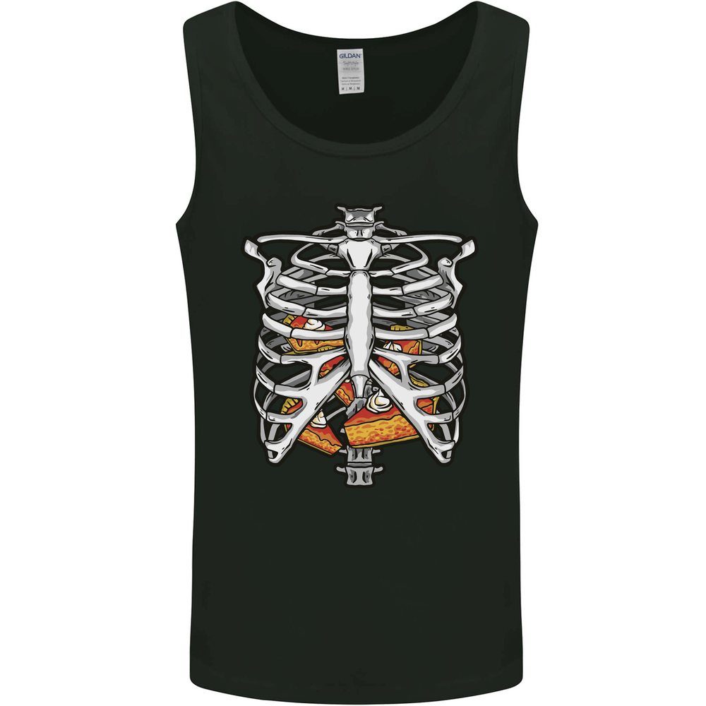 Funny Skeleton Torso Pie Design Men's Vest Tank Top
