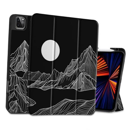UV Printing Case for iPad Pro 11 M2 Abstract White Mountain Design