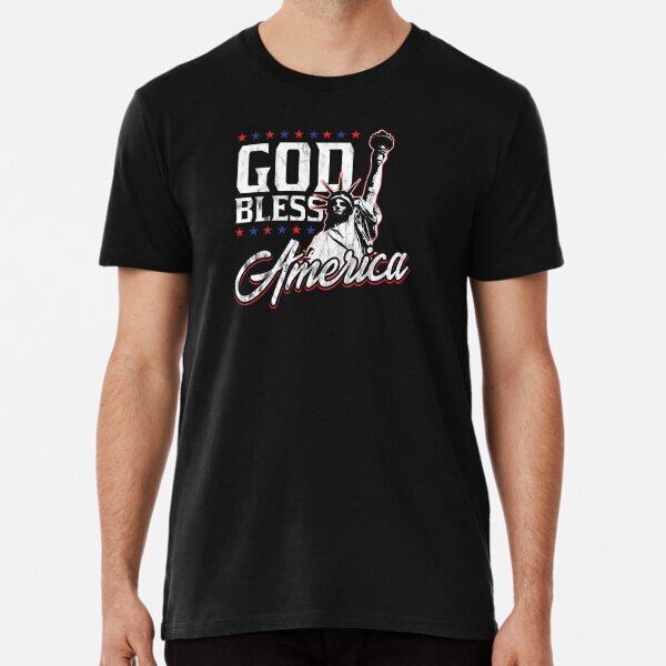 God bless America Liberty Patriot Gift Idea Premium T-Shirts S-5XL