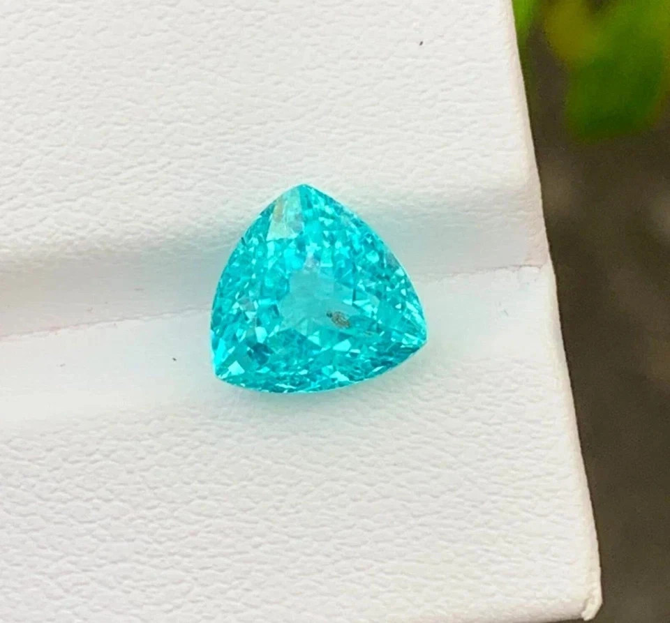Certified 9 CT Flawless Natural Paraiba Tourmaline Trillion Cut Loose Gemstone