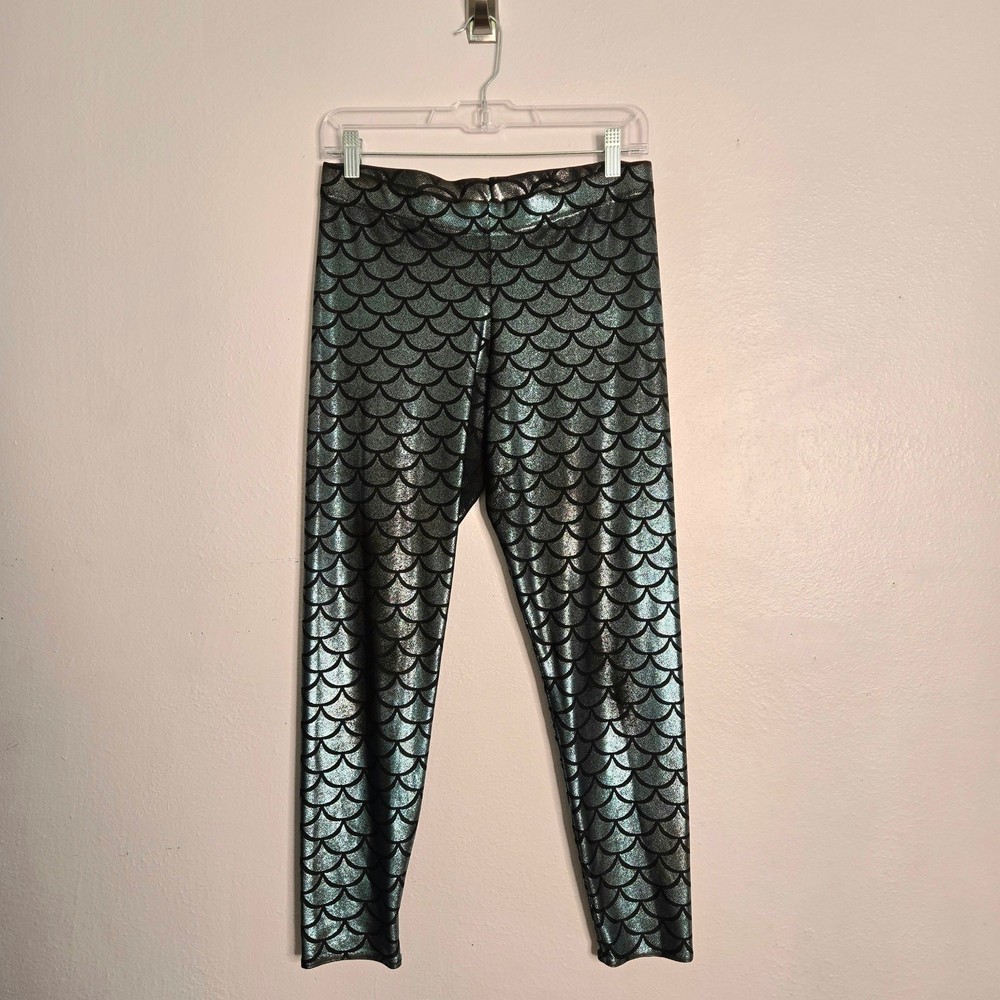 BlackMilk Mermaid Leggings Size XL Scales Party Rave Shimmer Metallic Going Out