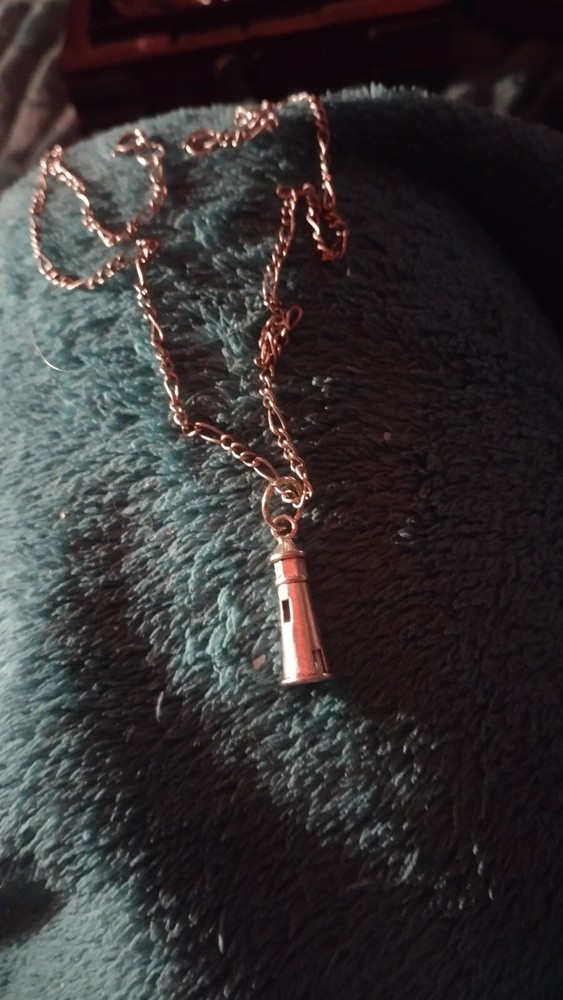 925 Sterling Silver Lighthouse Pendant Necklace