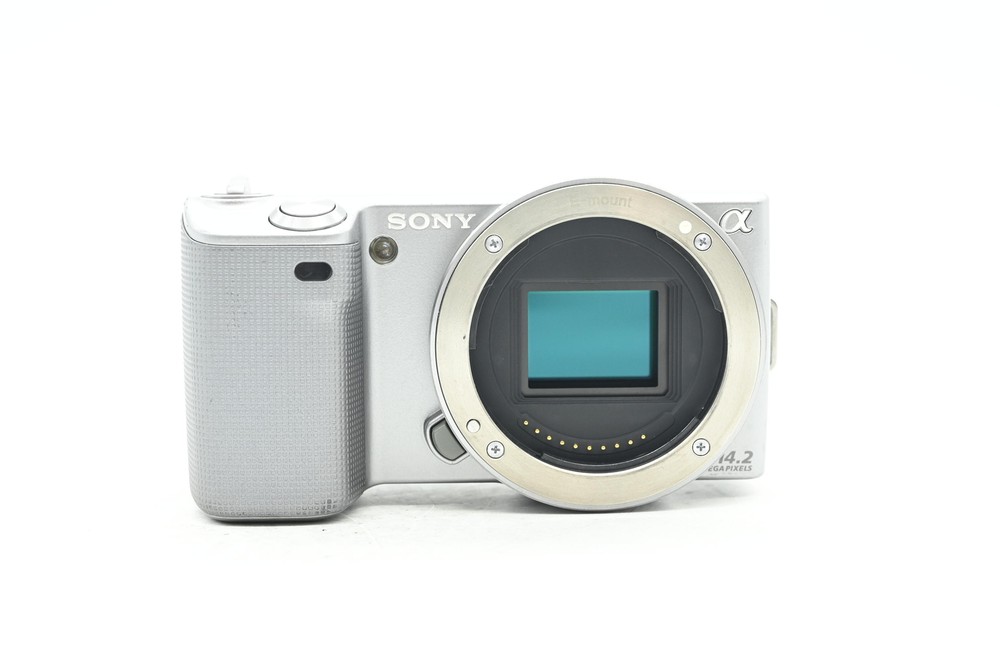 Sony NEX-5 HD 14.2MP Mirrorless Digital Camera Body Silver [Parts/Repair] #232