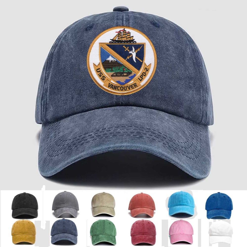 Custom Personalization Embroidered Hat LPD-2 USS Vancouver, Veteran Cap, Gift