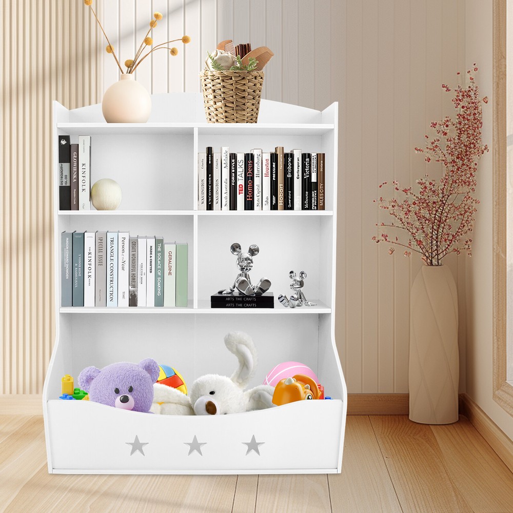 3-Tier PVC Kids Bookcase Organizer for Home Storage and Display  