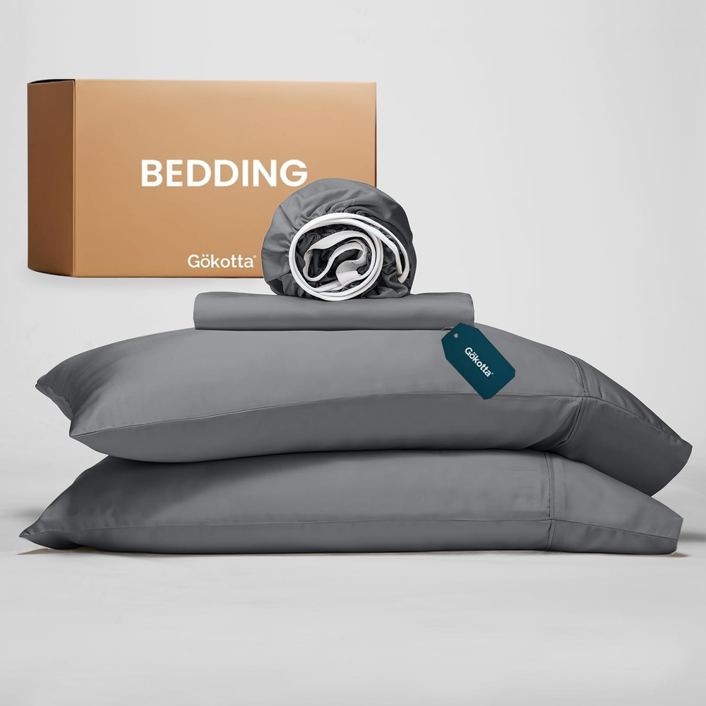 Full Bed Sheets 4-Piece Set - 100% Bamboo Rayon Cooling Sheets by Brea-image