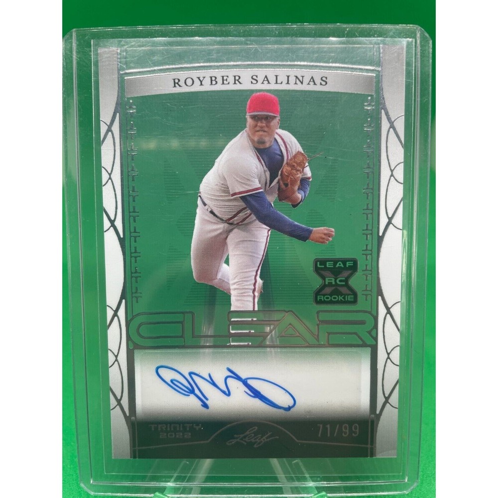 2022 Leaf Trinity #CA-JC1 Royber Salinas RC Auto Silver /99 Oakland Athletics