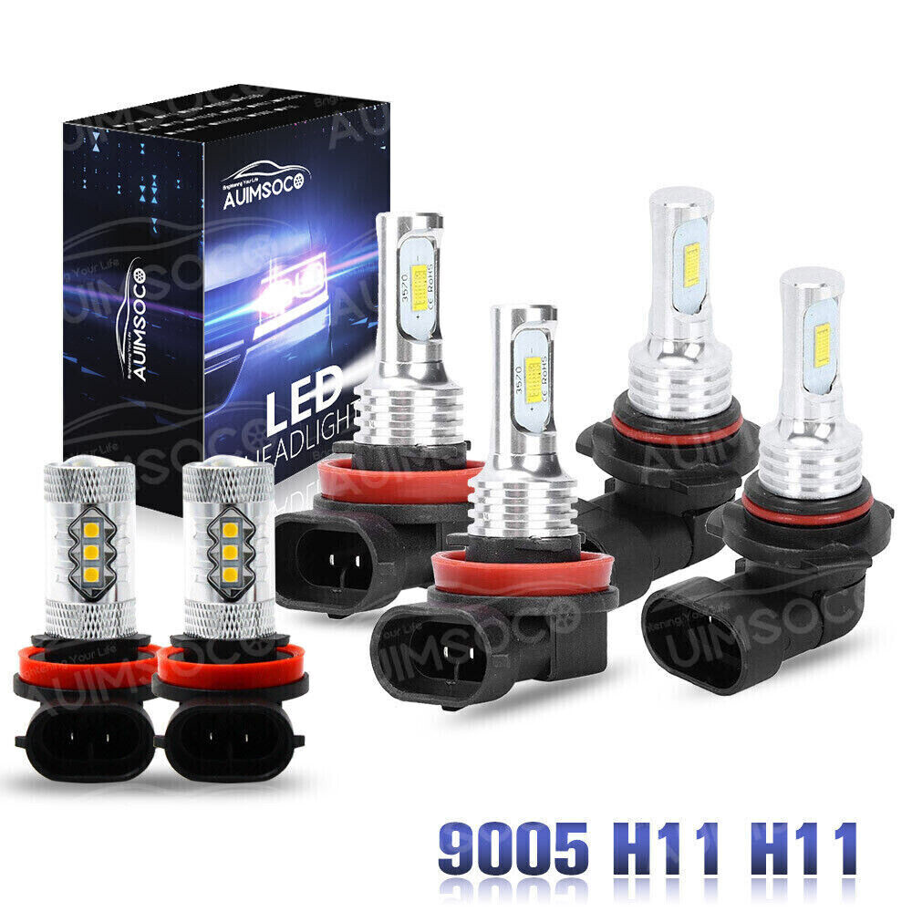 6Pcs For 2019 2020 2021 Ram 1500 2500 3500 LED Headlight+Fog Light for Car Light