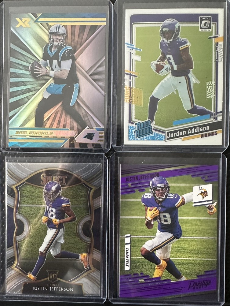 Minnesota Vikings Justin Jefferson & Jordan Addison Rookie Lot of 9 Cards /149