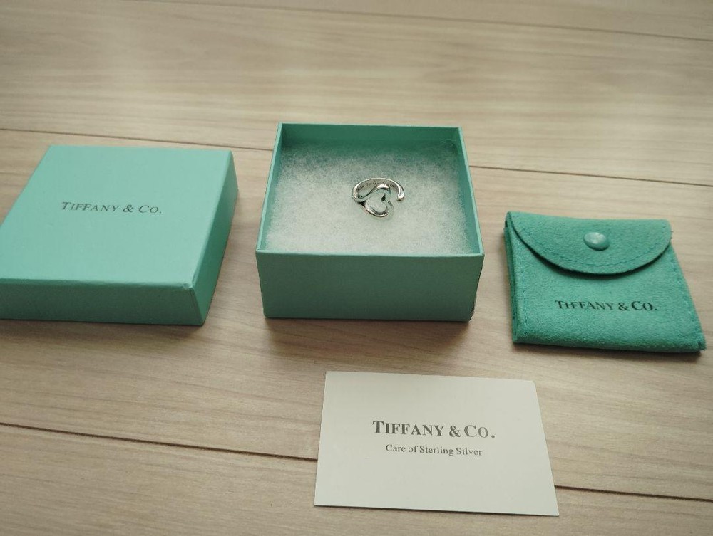 Tiffany & Co. Open Heart Ring Silver Size 9 - Authentic, 2.7-3.9mm Width