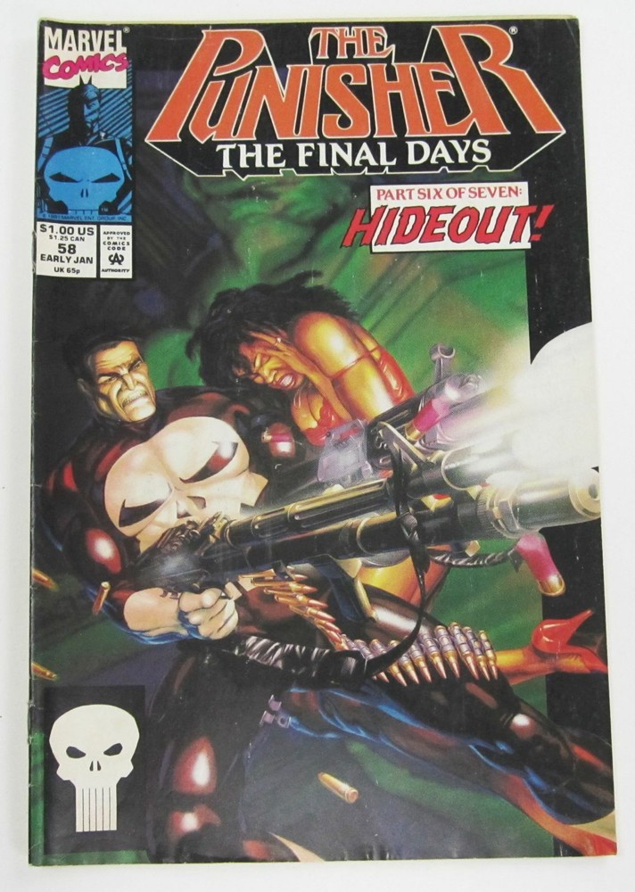 Punisher #58 Comic Book January 1992 Fine+ 6.5 Vintage Marvel