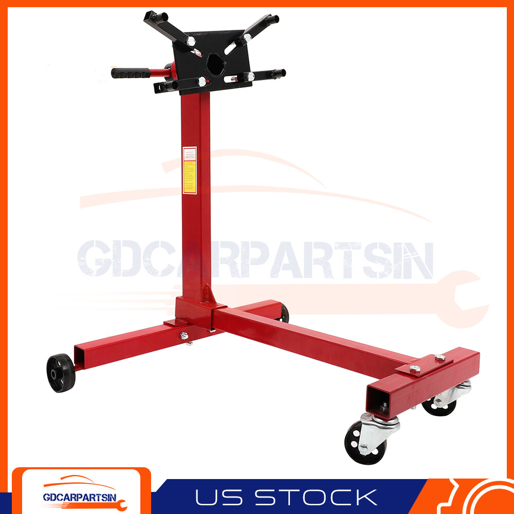New Red Engine Stand 1000 lbs Capacity 360 Degree Head Motor Support Jack Stand