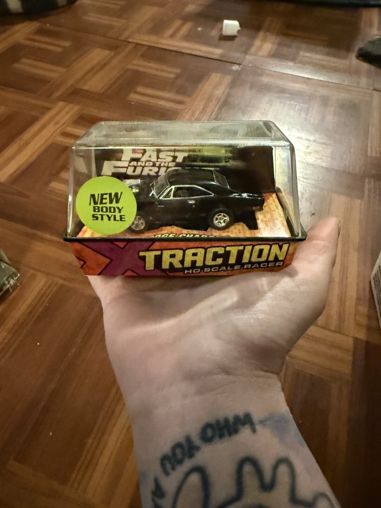 Dodge Charger, FAST & FURIOUS Black Xtraction Chassis HO Slot Car