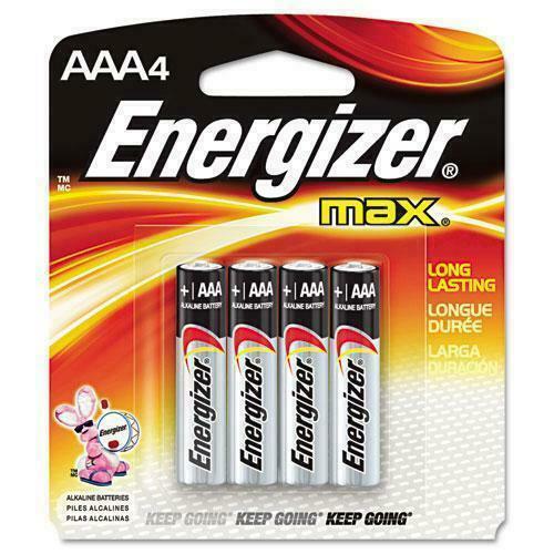 Energizer E92BP4 AAA 1.5V Alkaline Batteries (4 Pack)