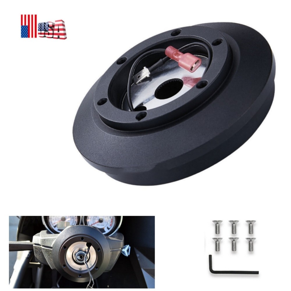 Motor Aluminum Steering Wheel Short Hub Adapter Boss Kit For Toyota 121H Black