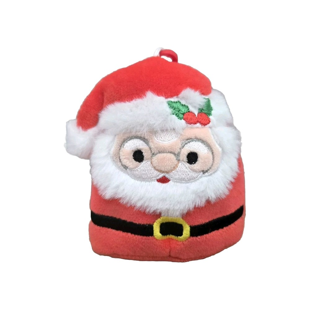 Squishmallows NICK The Santa Claus Holiday Keychain Bag Clip 3.5