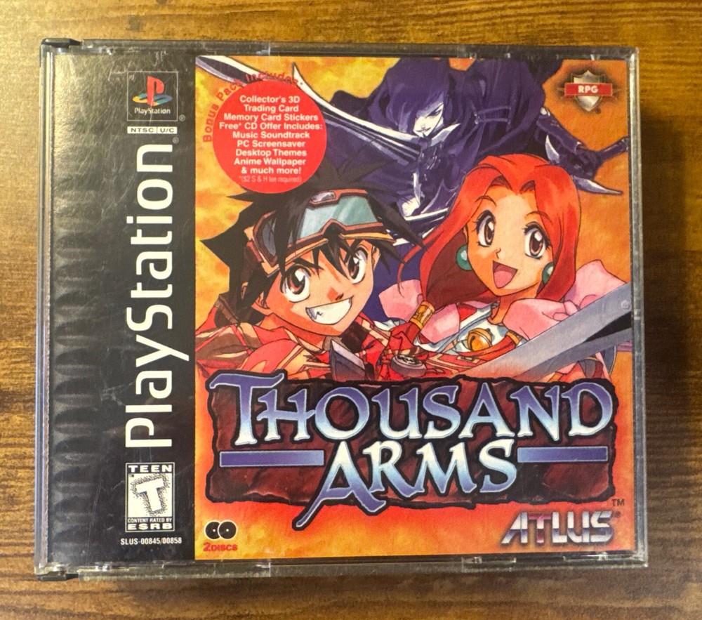 Thousand Arms | Sony PlayStation 1 PS1 1999 | CIB Complete W/ Manual + Reg Card