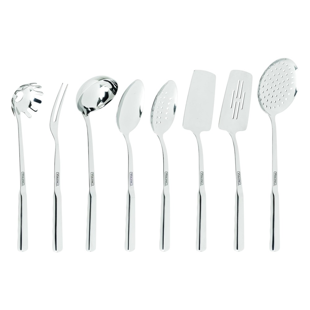 Kitchen Utensils Set, 8 Piece Stainless Steel Cooking Utensil Set, Includes S...