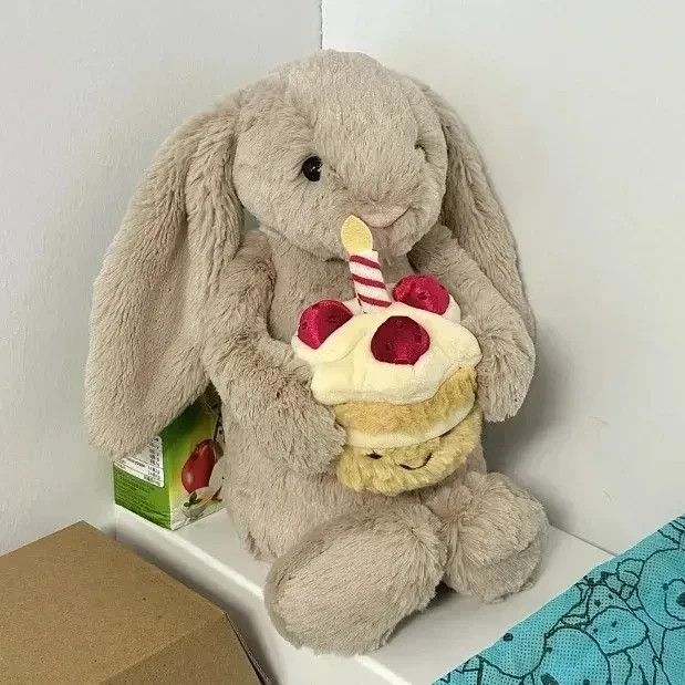 Jellycat Cute Bashful Beige Bunny Birthday Bunny Soft Stuffed Toys Doll Gift