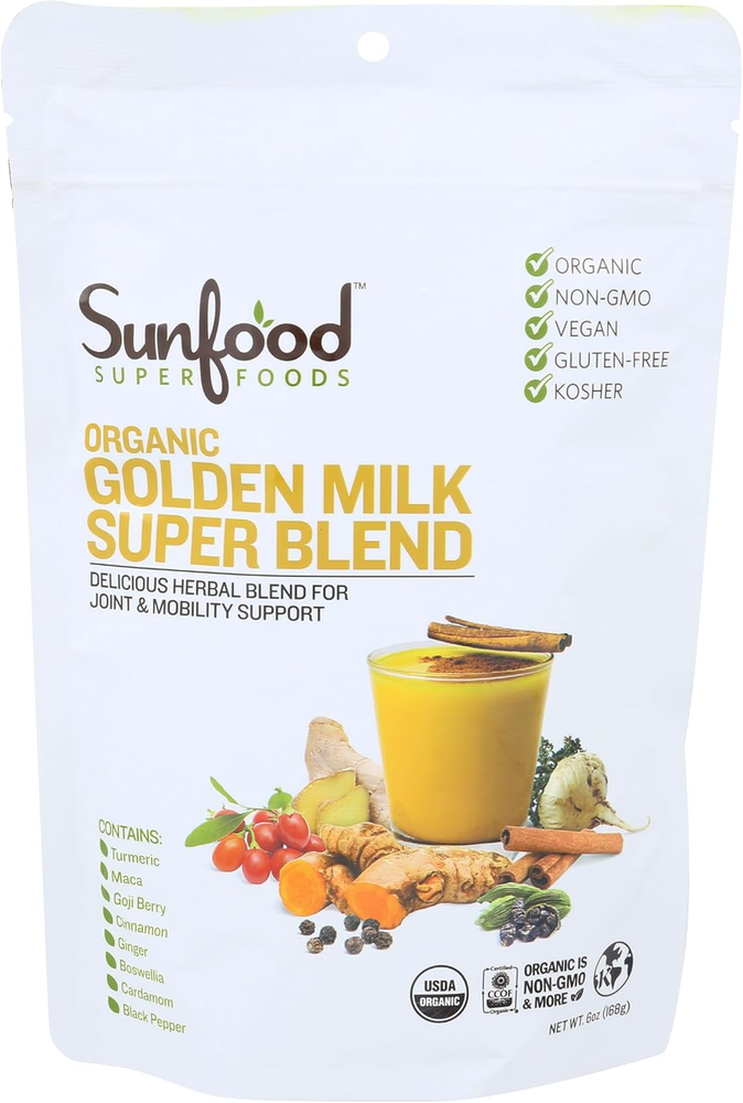 Golden Milk Superfood Blend with Turmeric Powder for Wellness