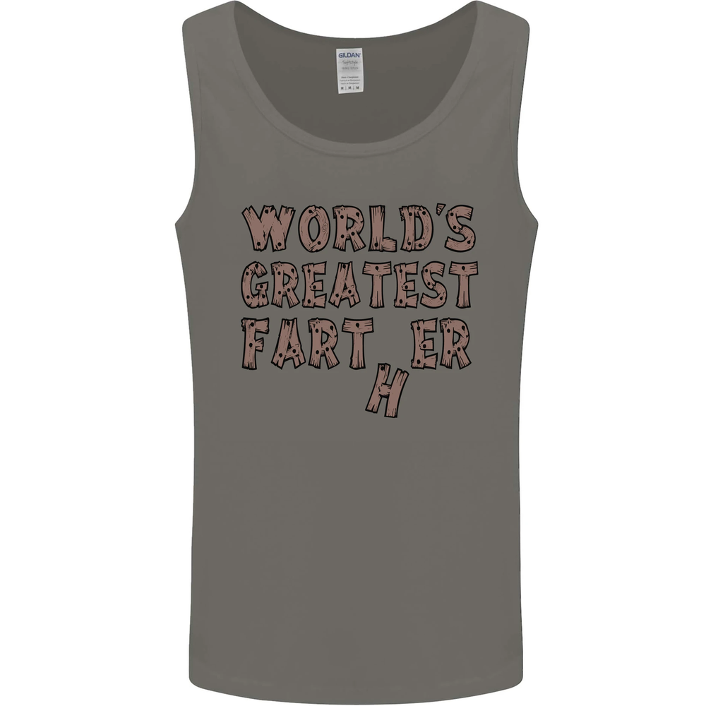Fathers Day Worlds Greatest Farter Funny Mens Vest Tank Top-image