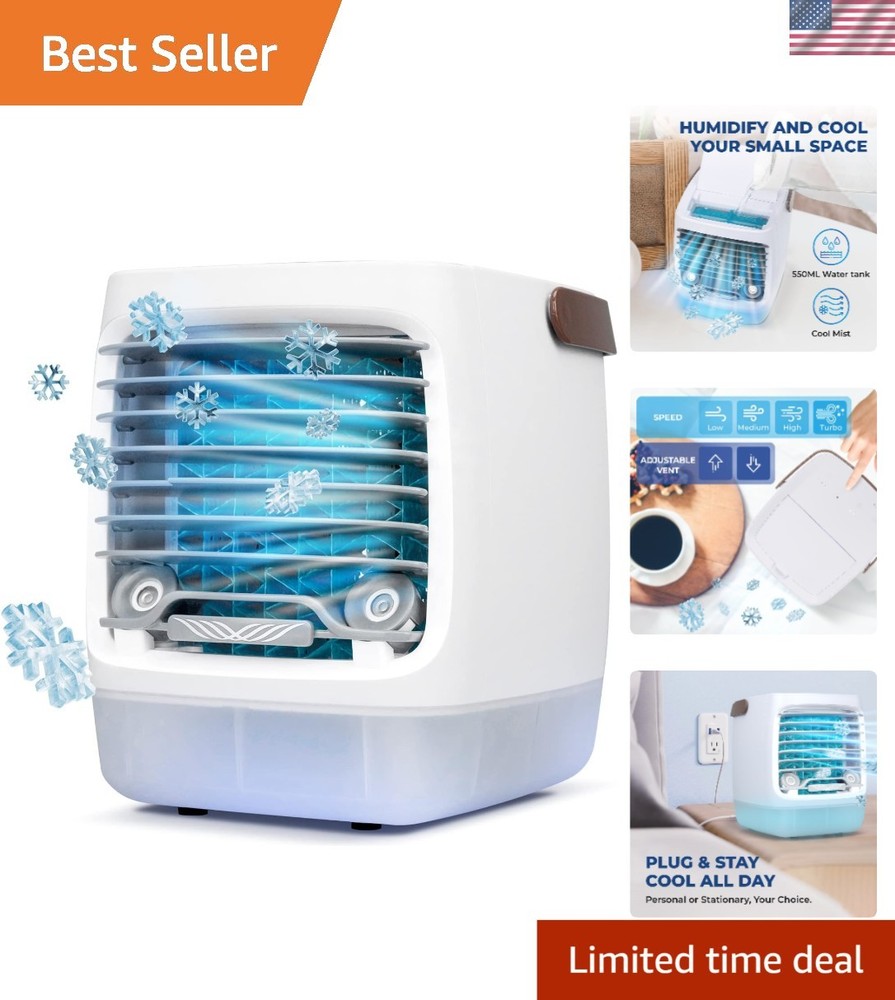 Insta-Frost Technology Mini Air Cooler - Portable & Easy Setup for Personal Use