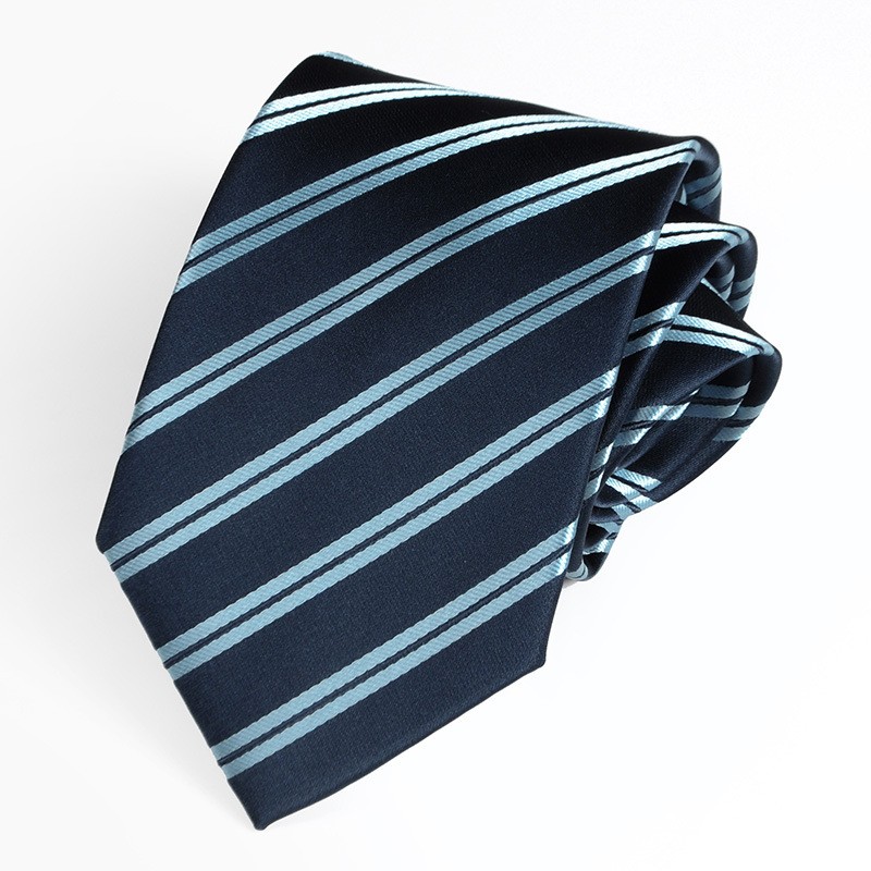 Quality Striped Satin Men's Necktie Business Work Gentleman Tie with Gift Box