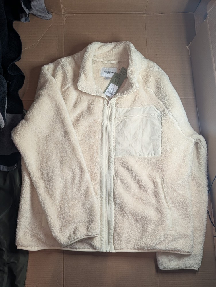 Goodfellow Mens XL Sherpa Zip Up Sweater New With Tags