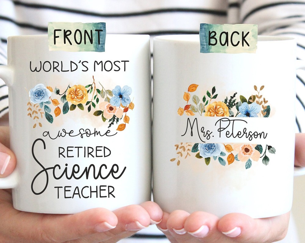 Retired Science Teacher Mug Science Teacher Retirement Gift Science Mug