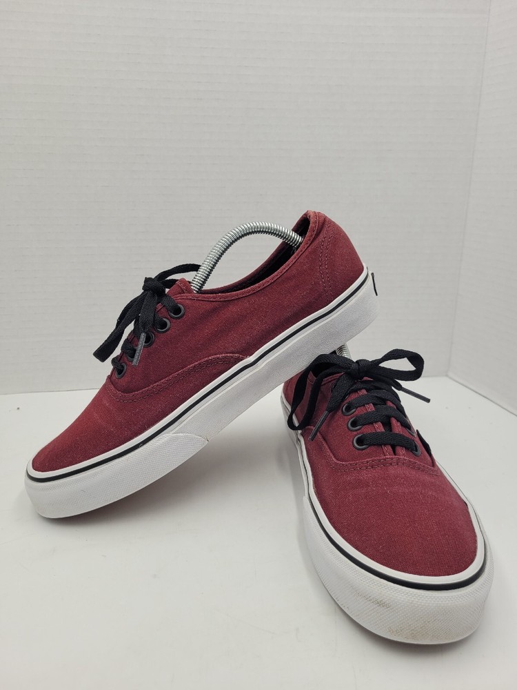 Vans Skate Shoes Men's 7  Maroon Burgundy Plum Dark Red Old Skool Off The Wall