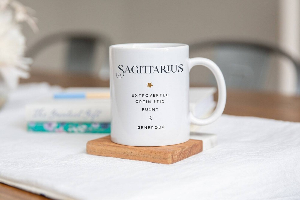 Sagittarius Zodiac Sign Ceramic Mug - November December Birthday Gift