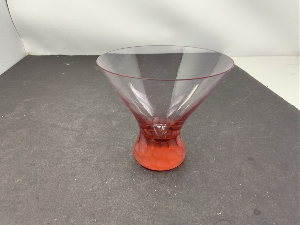 Moser Martini Pebbles Collection stemless red glass